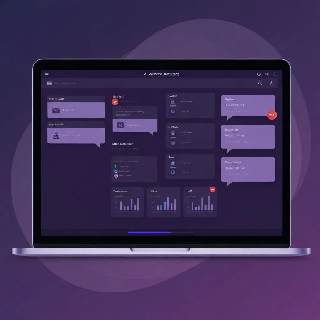 AI Personal Assistant interface showing task automation